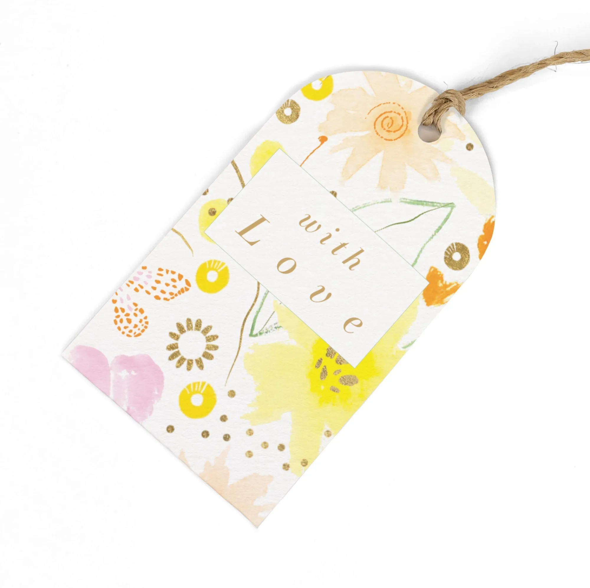 Gift Tags|Gift Tags*Whistlefish Yellow Floral & Love Gift Tags (Pack of 6)