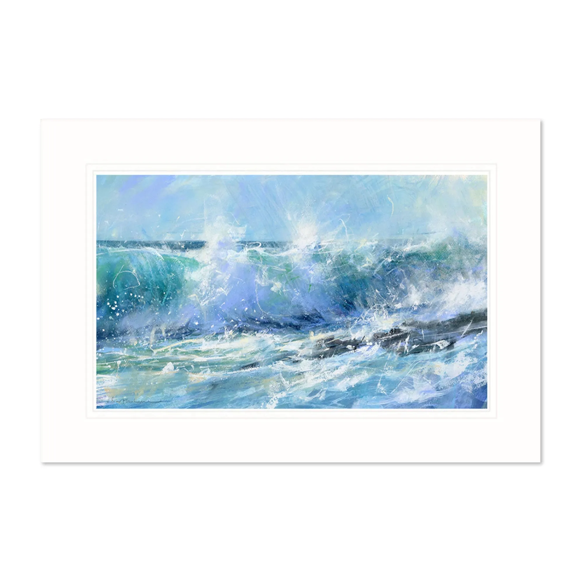 Mounted Prints*Whistlefish Zawn Reath Breaker Mounted Print